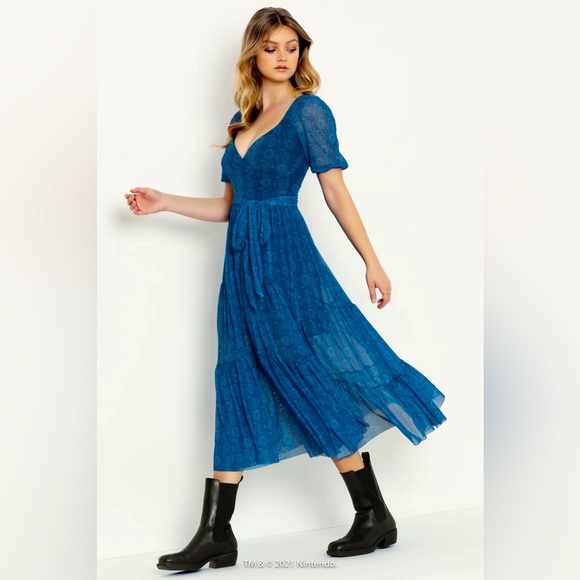 Zelda Weapons Wrap Midaxi Dress, Blackmilk size small - Picture 3 of 9